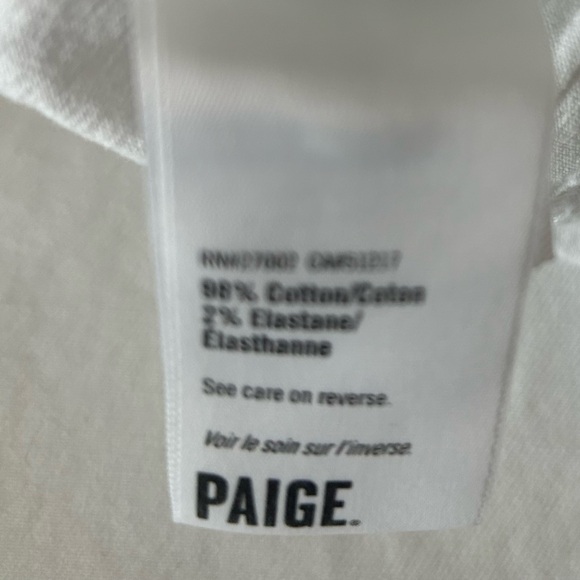 Paige White Leenah Ankle Button Fly Cotton Stretch High Rise Denim Jeans size 27 - Picture 9 of 14